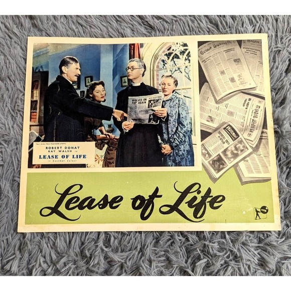 Lease Of Life 1954 Original Lobby Card Movie Poster  Robert Donat Kay Walsh UK‎ - Picture 1 of 8